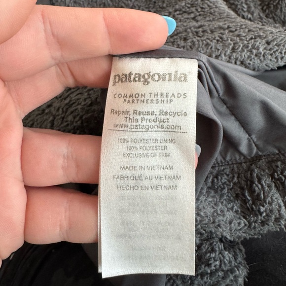 Patagonia Sherpa Full Zip Jacket Women’s Medium Grey Fur Y2K preppy lightweight - Picture 8 of 10